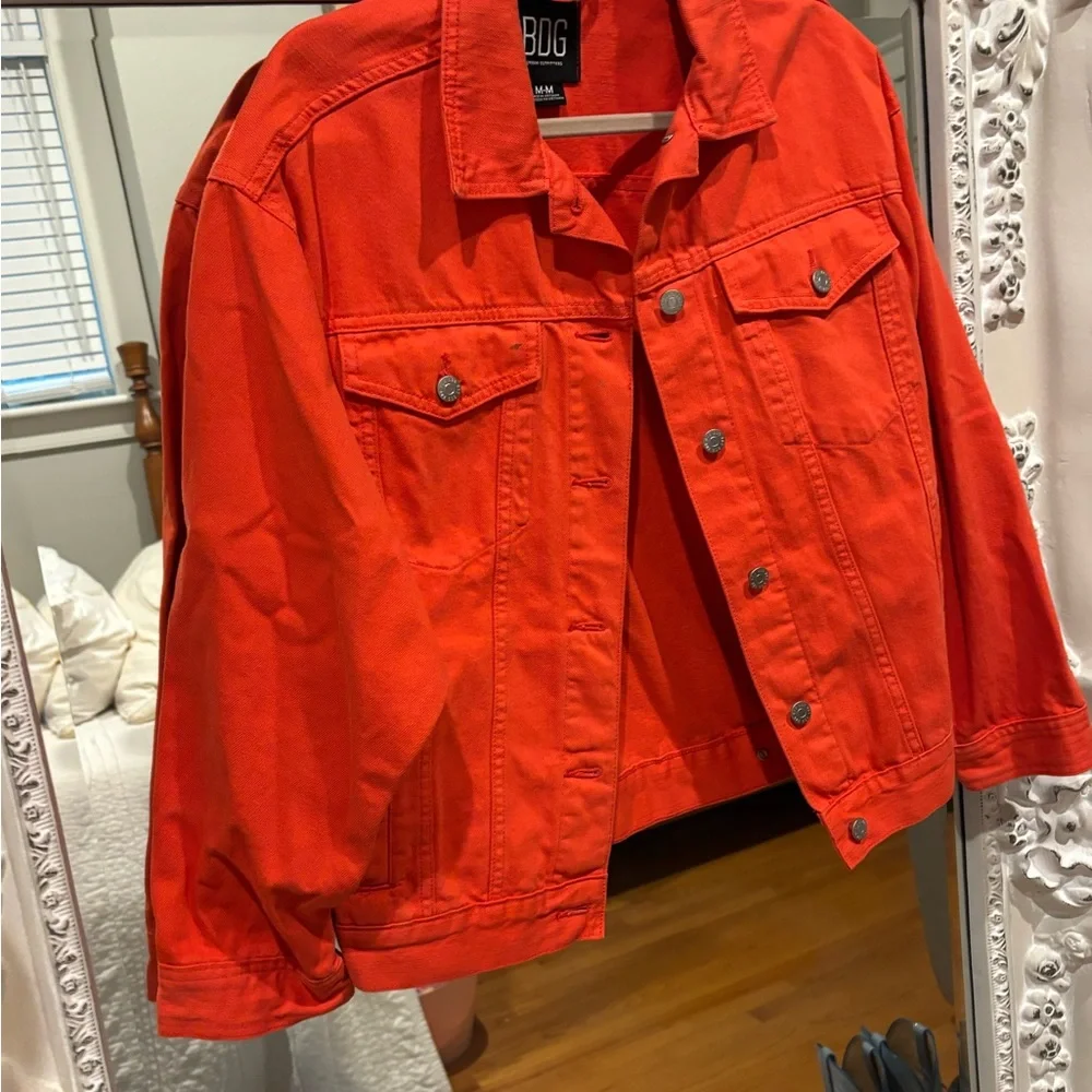 BDG Bright Red Jean Jacket - Picture 1 of 1